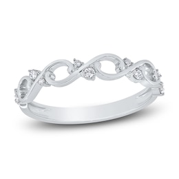 Diamond Split Ring 1/10 ct tw Round 14K White Gold