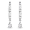 Thumbnail Image 1 of Diamond Drop Earrings 3/8 ct tw Pear/Round 14K White Gold