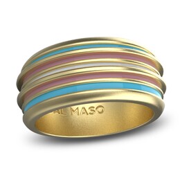 Marco Dal Maso Acies Wide Trans Ring Multi-Colored Enamel 14K Yellow Gold