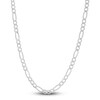 Thumbnail Image 1 of Men's Solid Figaro Chain Necklace 14K White Gold 20" 4.6mm