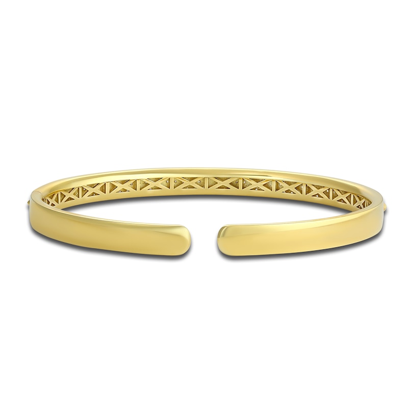 Crivelli Diamond Cuff Bangle Bracelet 1-3/4 ct tw Round 18K Yellow Gold