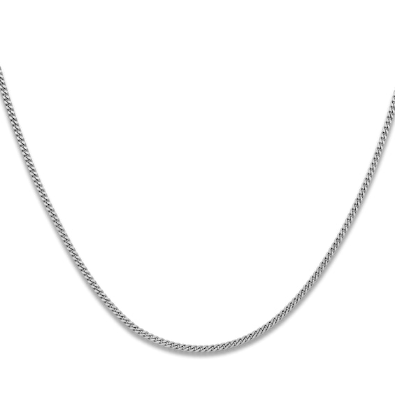 High-Polish Curb Chain Necklace Platinum 20" 3.5mm