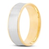 Thumbnail Image 1 of Men's High-Polish Wedding Band 14K Two-Tone Gold 7.0mm