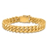 Thumbnail Image 1 of Men's High-Polish Curb Chain Bracelet 24K Yellow Gold 8.5" 12.0mm