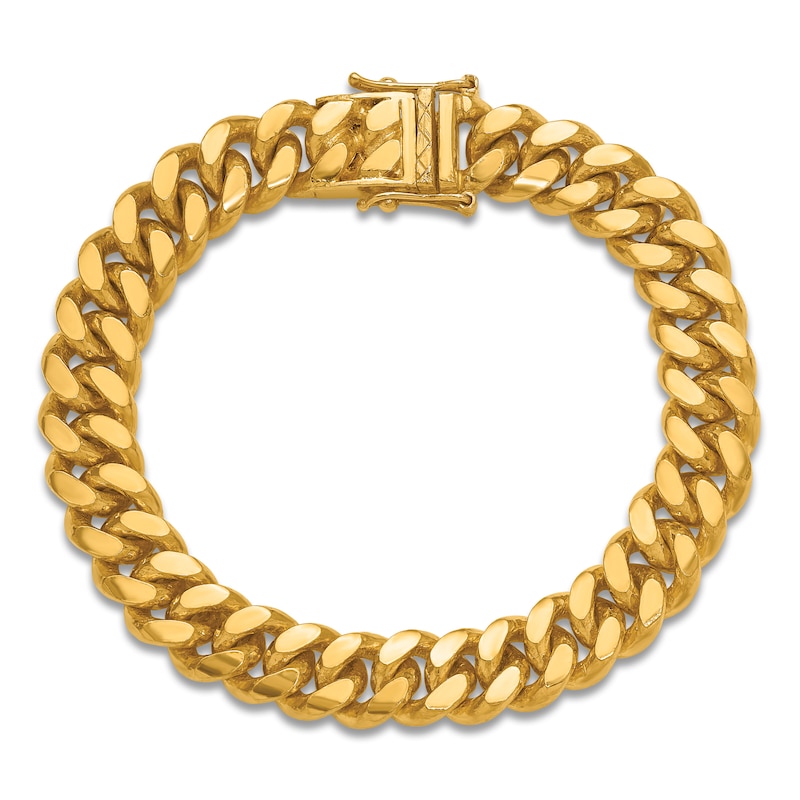 24K Gold Flat Curb Chain Bracelet