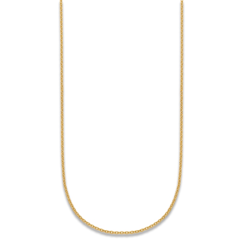 Main Image 3 of High-Polish Cable Chain Necklace 24K Yellow Gold 18" 1.3mm