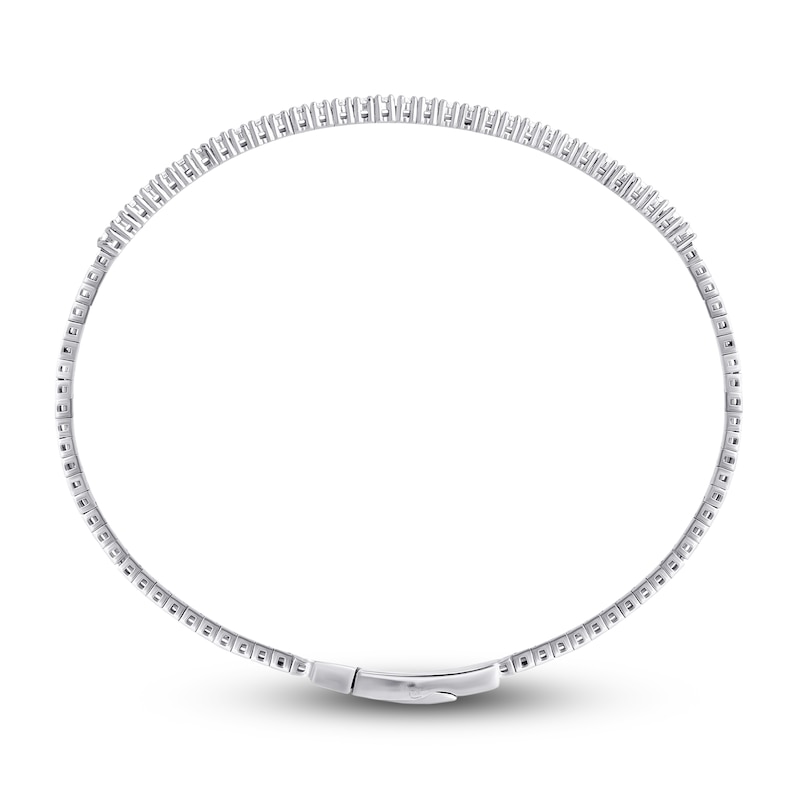Main Image 2 of Diamond Flexible Bangle Bracelet 1/2 ct tw 10K White Gold