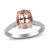Thumbnail Image 1 of Oval-Cut Natural Morganite & Diamond Engagement Ring 1/5 ct tw 14K Two-Tone Gold