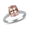 Thumbnail Image 2 of Oval-Cut Natural Morganite & Diamond Engagement Ring 1/5 ct tw 14K Two-Tone Gold