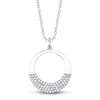Thumbnail Image 0 of Shy Creation Diamond Circle Necklace 1/8 ct tw 14K White Gold SC55025543