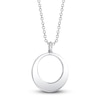 Thumbnail Image 2 of Shy Creation Diamond Circle Necklace 1/8 ct tw 14K White Gold SC55025543