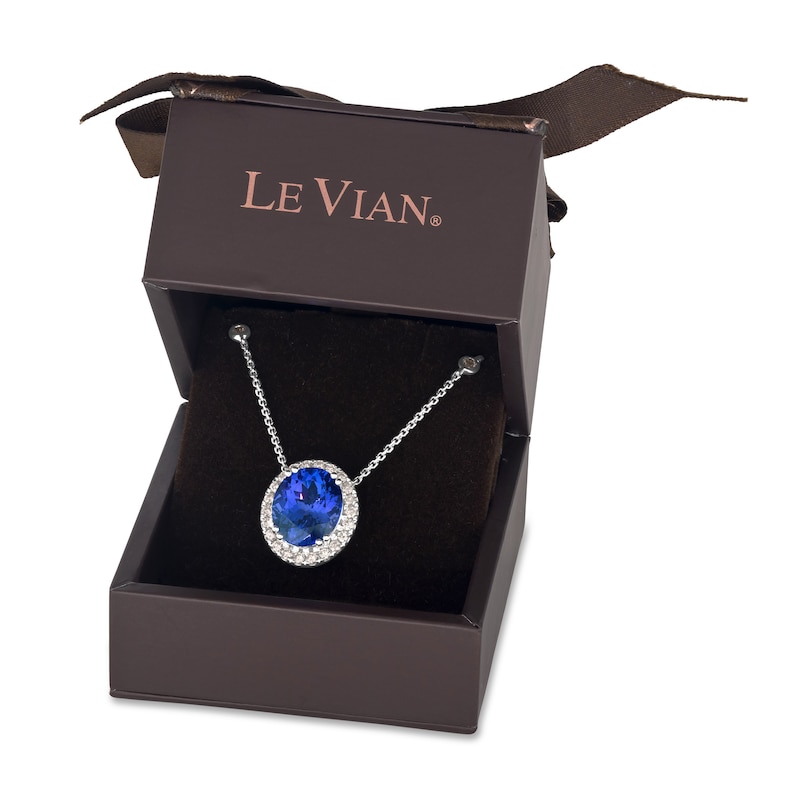 Main Image 3 of Le Vian Natural Tanzanite & Diamond Necklace 3/4 ct tw 14K Vanilla Gold