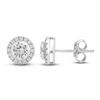 Thumbnail Image 1 of Diamond Halo Earrings 1-1/2 ct tw 14K White Gold