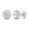 Thumbnail Image 2 of Diamond Halo Earrings 1-1/2 ct tw 14K White Gold