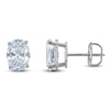 Thumbnail Image 1 of Oval-Cut Lab-Grown Diamond Solitaire Stud Earrings 3/4 ct tw 14K White Gold (F/SI2)