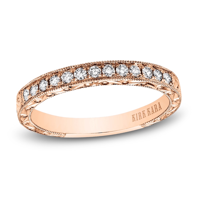 Main Image 1 of Kirk Kara Diamond Wedding Band 1/5 ct tw Round 14K Rose Gold