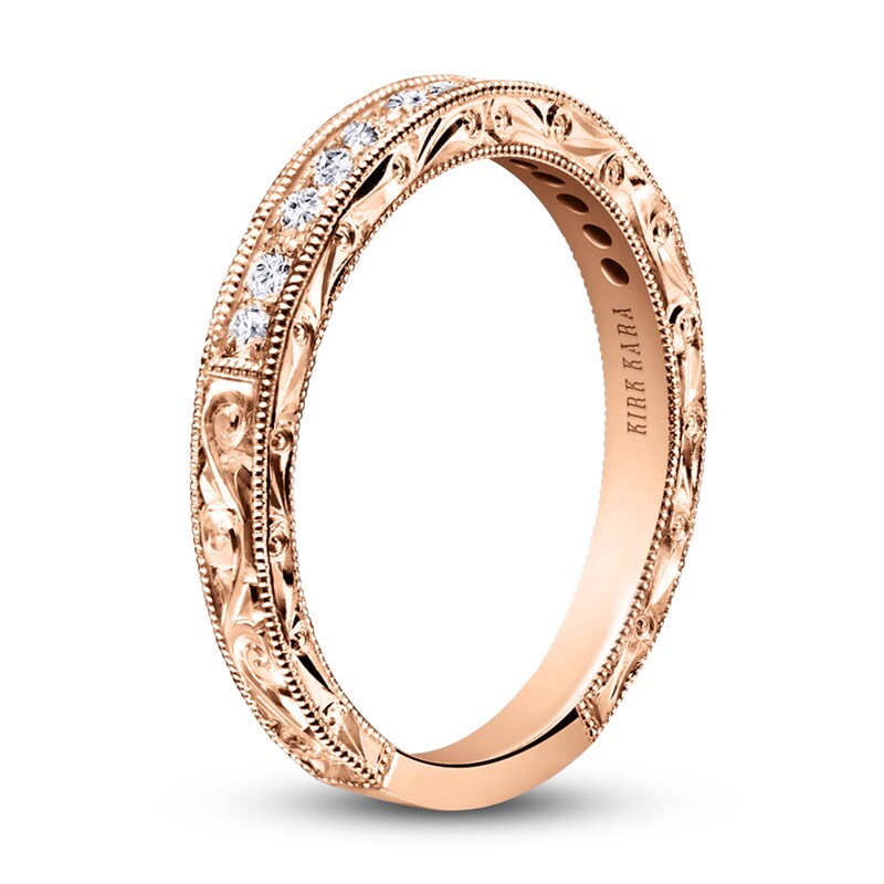 Main Image 2 of Kirk Kara Diamond Wedding Band 1/5 ct tw Round 14K Rose Gold