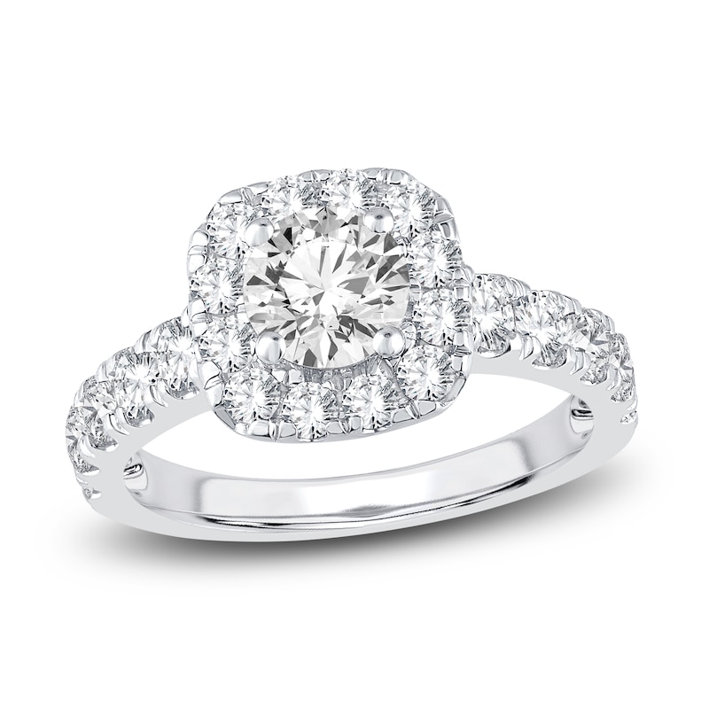 Main Image 1 of Diamond Engagement Ring 2 ct tw Round 14K White Gold