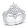 Thumbnail Image 0 of Diamond Bridal Set 1 ct tw Oval/Round 14K White Gold