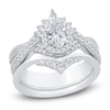 Thumbnail Image 1 of Diamond Bridal Set 1 ct tw Oval/Round 14K White Gold