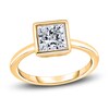 Thumbnail Image 1 of Diamond Solitaire Engagement Ring 1-1/2 ct tw Bezel-Set Princess 14K Yellow Gold (I2/I)