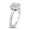 Thumbnail Image 2 of Diamond Solitaire Engagement Ring 2 ct tw Bezel-Set Princess 14K White Gold (I2/I)