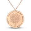 Thumbnail Image 0 of Engravable Family Tree Pendant Necklace Rose Gold-Plated Sterling Silver 25mm 18" Adj.