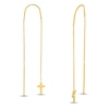 Thumbnail Image 2 of Cross Threader Earrings 14K Yellow Gold