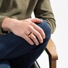 Thumbnail Image 4 of Men's Black Diamond Anniversary Ring 1-1/4 ct tw Round 14K Rose Gold