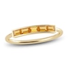 Thumbnail Image 1 of Juliette Maison Natural Citrine Baguette Bar Ring 10K Yellow Gold