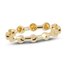 Juliette Maison Natural Orange Citrine Ring 10K Yellow Gold