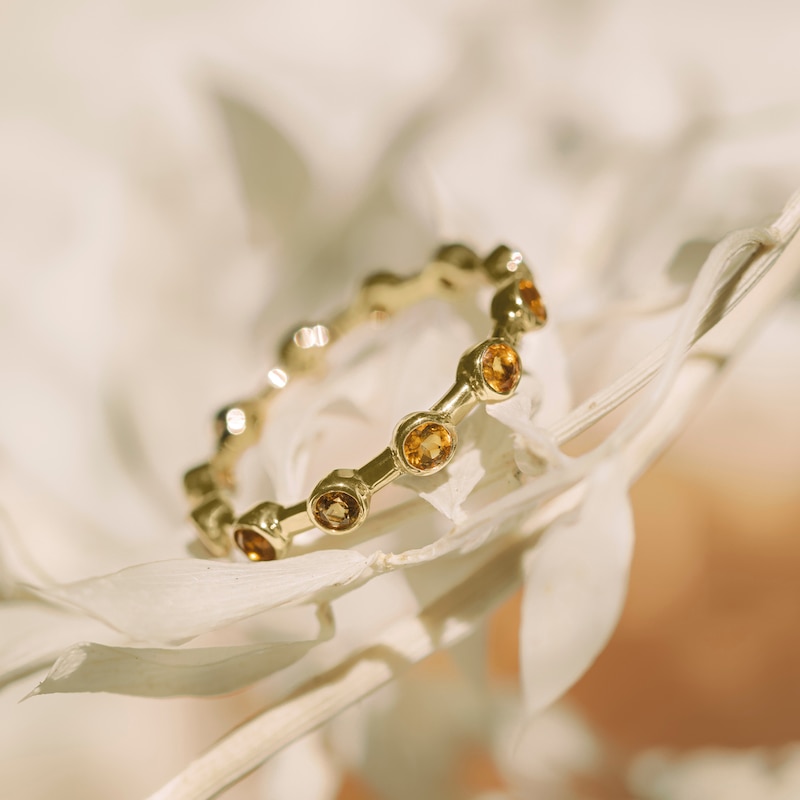 Main Image 4 of Juliette Maison Natural Orange Citrine Ring 10K Yellow Gold