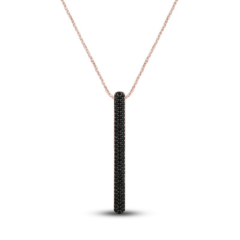 Main Image 1 of Pnina Tornai Black Diamond Pendant Necklace 5/8 ct tw Round 14K Rose Gold