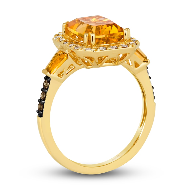 Main Image 2 of Le Vian Natural Citrine Ring 3/8 ct tw Round 14K Honey Gold