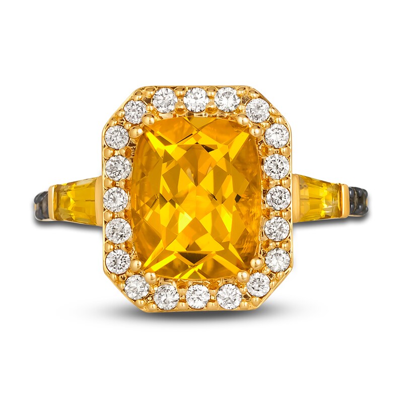 Main Image 3 of Le Vian Natural Citrine Ring 3/8 ct tw Round 14K Honey Gold