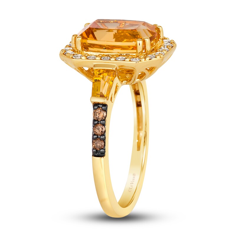 Main Image 4 of Le Vian Natural Citrine Ring 3/8 ct tw Round 14K Honey Gold