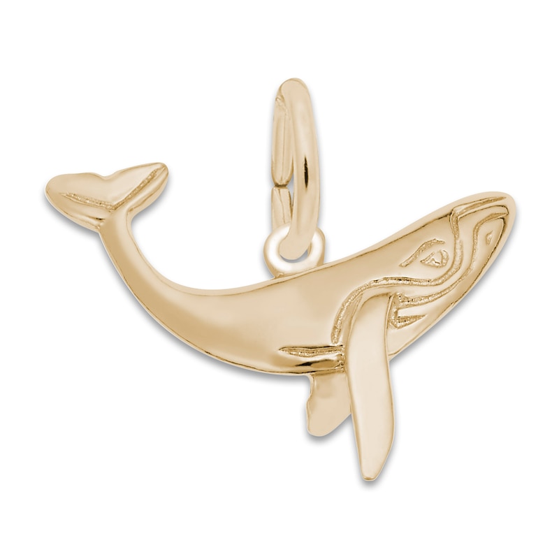 Whale Charm 14K Yellow Gold