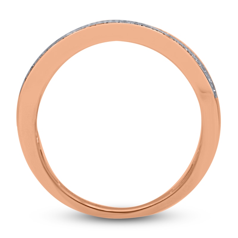 Main Image 2 of Diamond 5-Row Anniversary Band 1 ct tw Round 14K Rose Gold