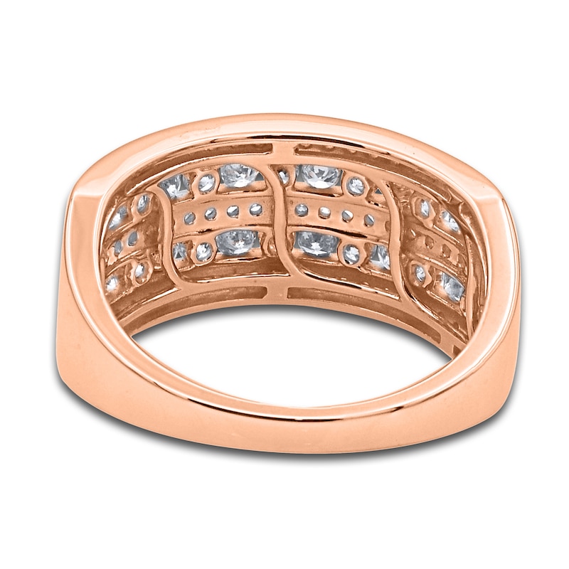 Main Image 3 of Diamond 5-Row Anniversary Band 1 ct tw Round 14K Rose Gold