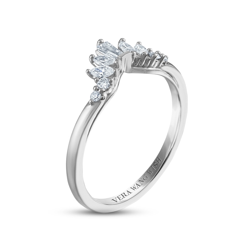 Vera Wang WISH Diamond Anniversary Ring 1/4 ct tw Marquise/Round/Baguette 14K White Gold