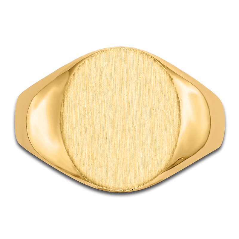 Main Image 3 of Men's Signet Ring 14K Yellow Gold