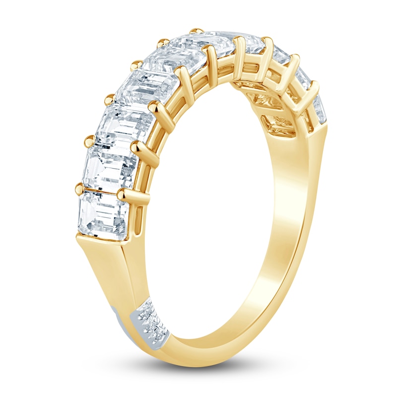 Main Image 2 of Pnina Tornai Lab-Grown Diamond Anniversary Band 2 ct tw Emerald 14K Yellow Gold