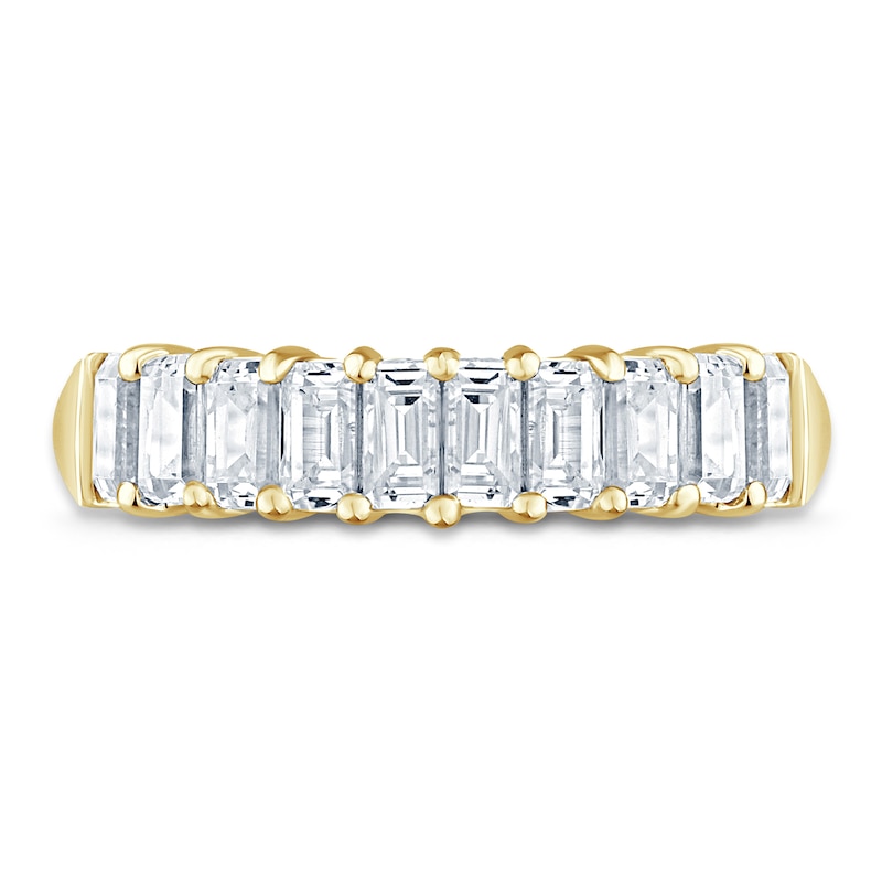 Main Image 3 of Pnina Tornai Lab-Grown Diamond Anniversary Band 2 ct tw Emerald 14K Yellow Gold