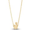 Thumbnail Image 2 of Children's Bunny Necklace 14K Yellow Gold 16"