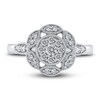Thumbnail Image 3 of Diamond Floral Ring 1/3 ct tw Round 14K White Gold