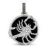 Thumbnail Image 1 of 1933 by Esquire Men's Natural Onyx & Natural White Topaz Scorpio Charm Sterling Silver