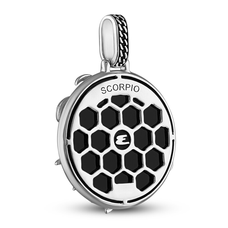 Main Image 3 of 1933 by Esquire Men's Natural Onyx & Natural White Topaz Scorpio Charm Sterling Silver