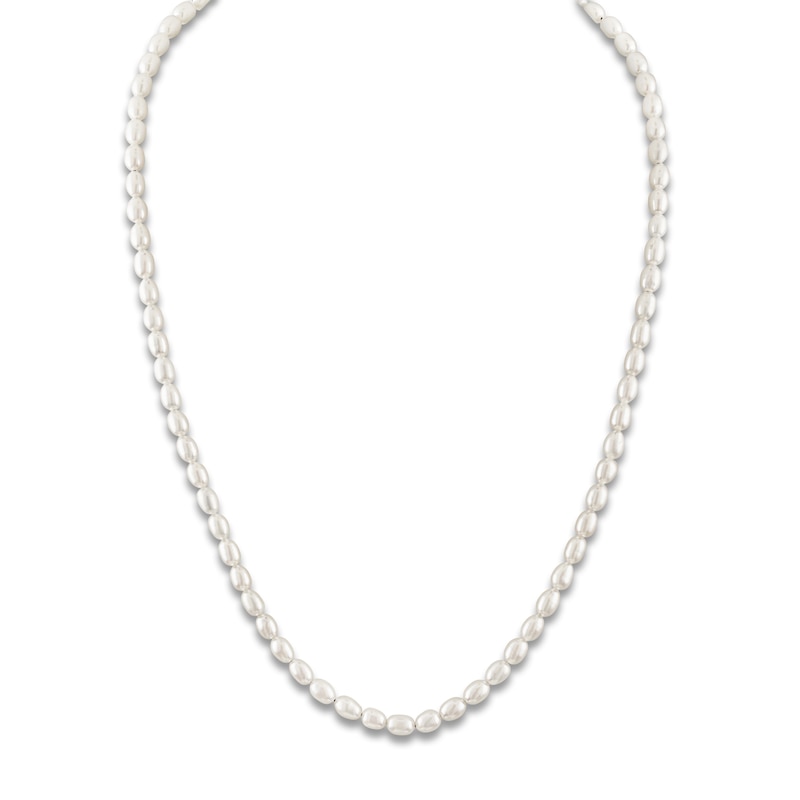 Main Image 2 of 1933 by Esquire Men's Freshwater Cultured Pearl Necklace Sterling Silver 20"