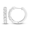 Thumbnail Image 2 of Diamond Hoop Earrings 1 ct tw Round 14K White Gold