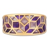 Thumbnail Image 3 of Italia D'Oro Ring Purple Enamel 14K Yellow Gold